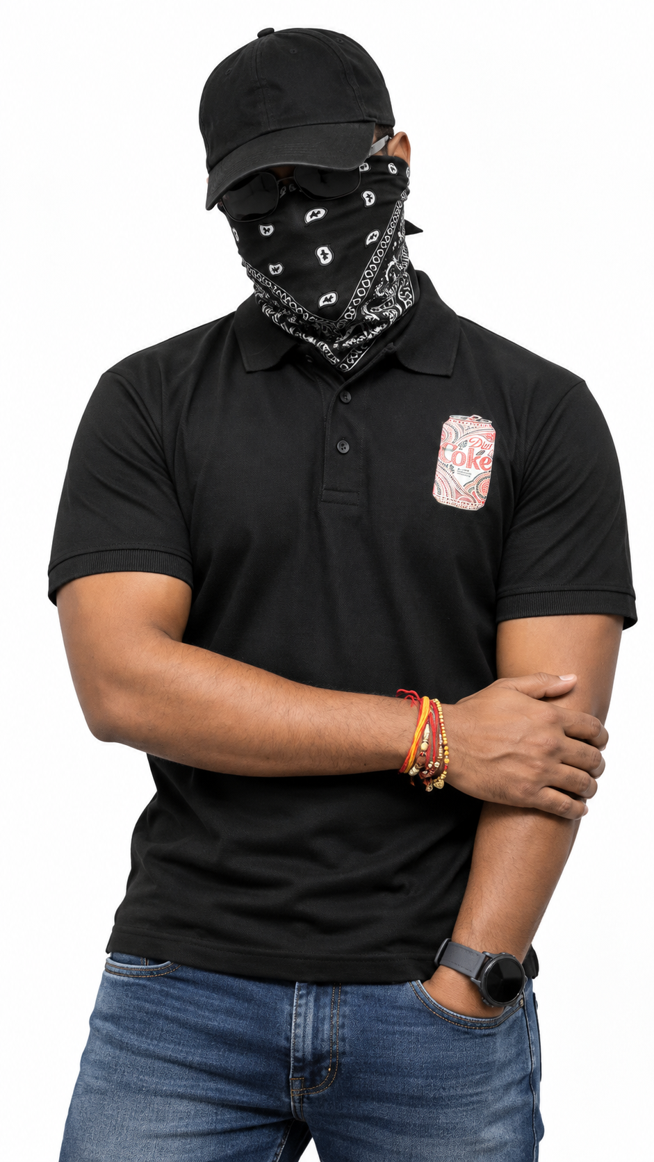 Diet Coke + Gond Art Men's Polo